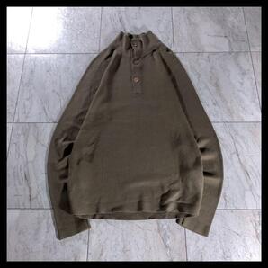 theory セオリー ハーフ 貝ボタン カシミヤ混 コットンニット カーキ