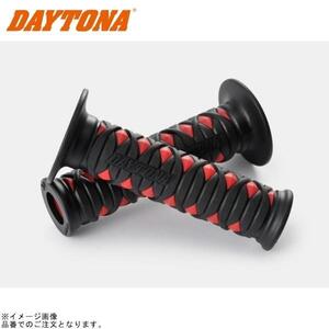 DAYTONA デイトナ 97482 GRIPPY GRIP GG-D-KATANA(φ22.2/全長125mm) ブラック×レッド エンド貫通