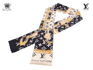ルイヴィトン M78656 バンドー モノグラム コンフィデンシャル MR1220 スカーフ シルク LOUIS VUITTON【Used 美品】