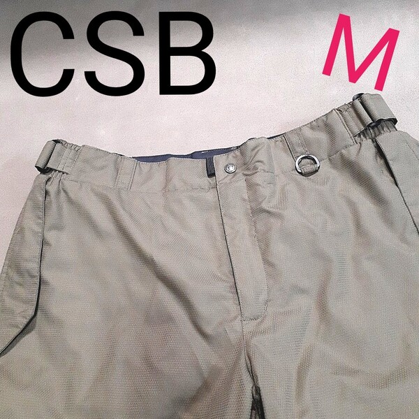 【美品】CSB スノーボードパンツ パンツ スノボ 流行色 流行のビックシルエット メンズM ベージュ スノーボード
