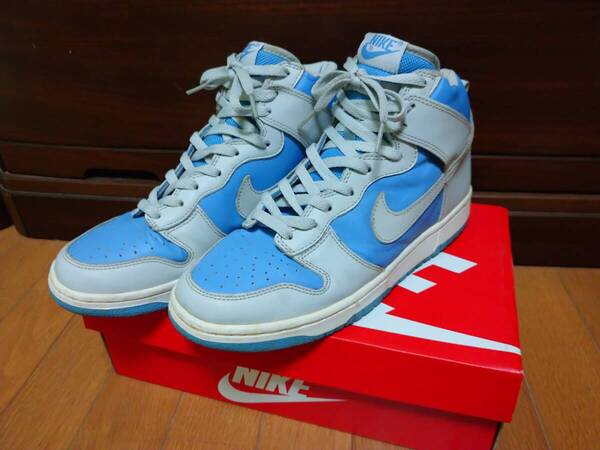 NIKE DUNK HIGH/NT GREY/NT GREY-UNIVERSITY BLUE 美USED 27.5cm