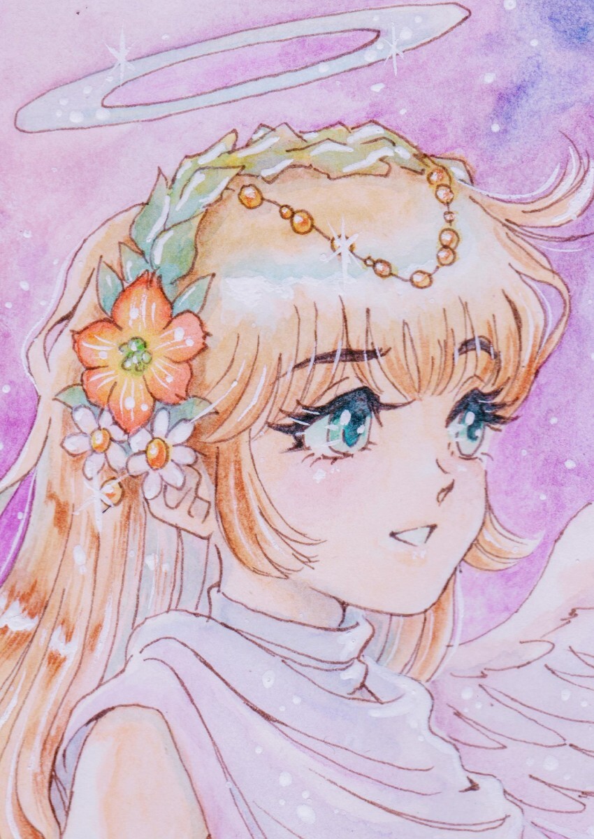 オリジナル 手描きイラスト 鬼セーラーちゃん 透明水彩 手描き オリジナル 手描きイラスト 鬼セーラーちゃん 透明水彩 手描き