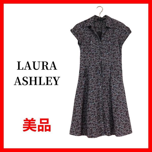Laura Ashley ローラアシュレイ ワンピース 花柄 ノースリーブ B724