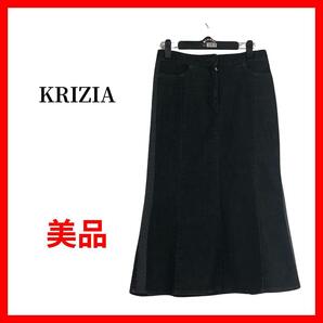KRIZIA クリツィア デニムスカート ロングスカート ヒョウ柄 B1157