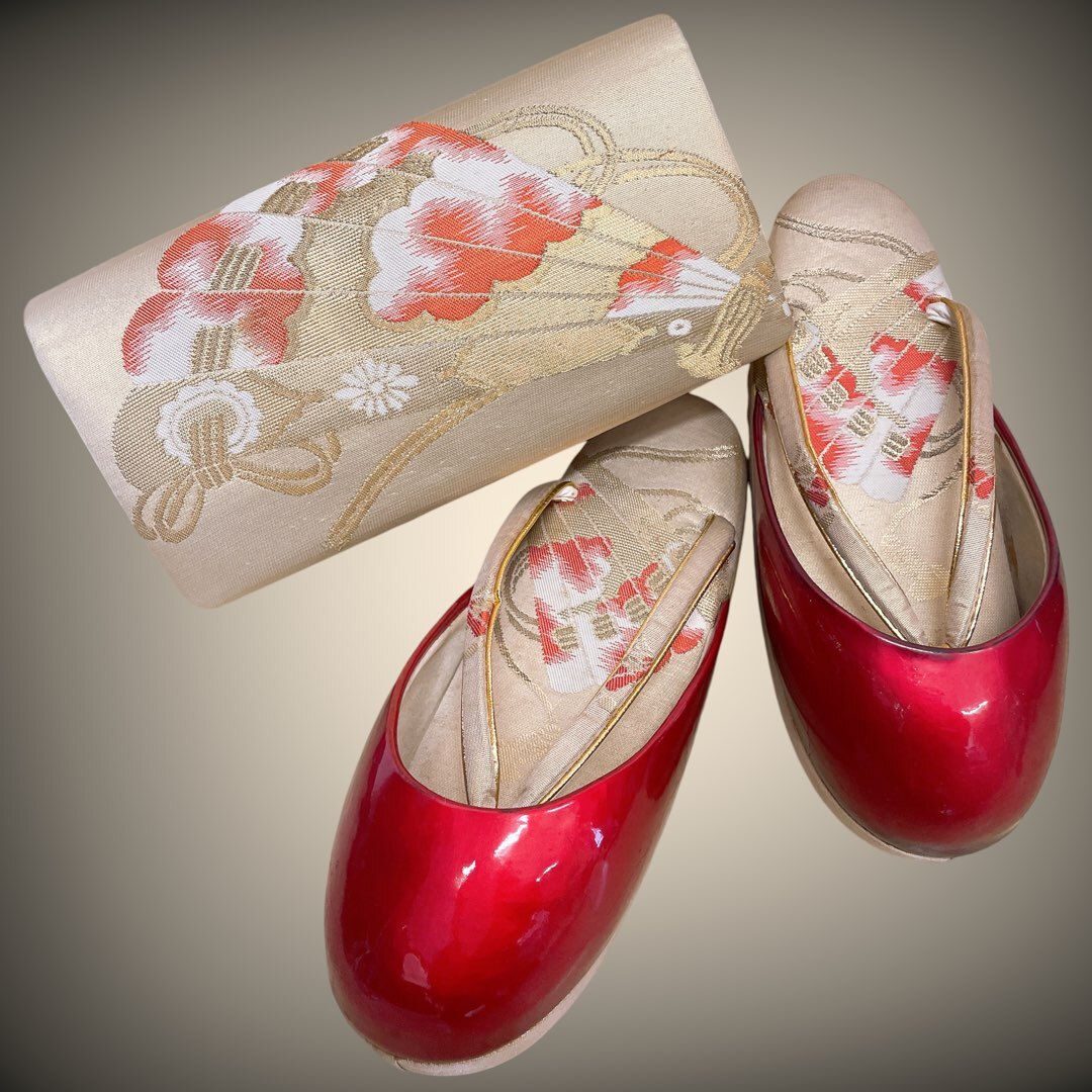 【織姫R】防寒草履 バッグセット 草履 23cm 高さ6cm 足袋 金糸 結婚式