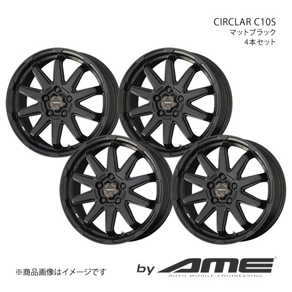 CIRCLAR C10S アルミホイール 4本セット eKスペース B11A(2014/2～2020/2)【15×4.5J 4-100 +45 マットブラック】 共豊