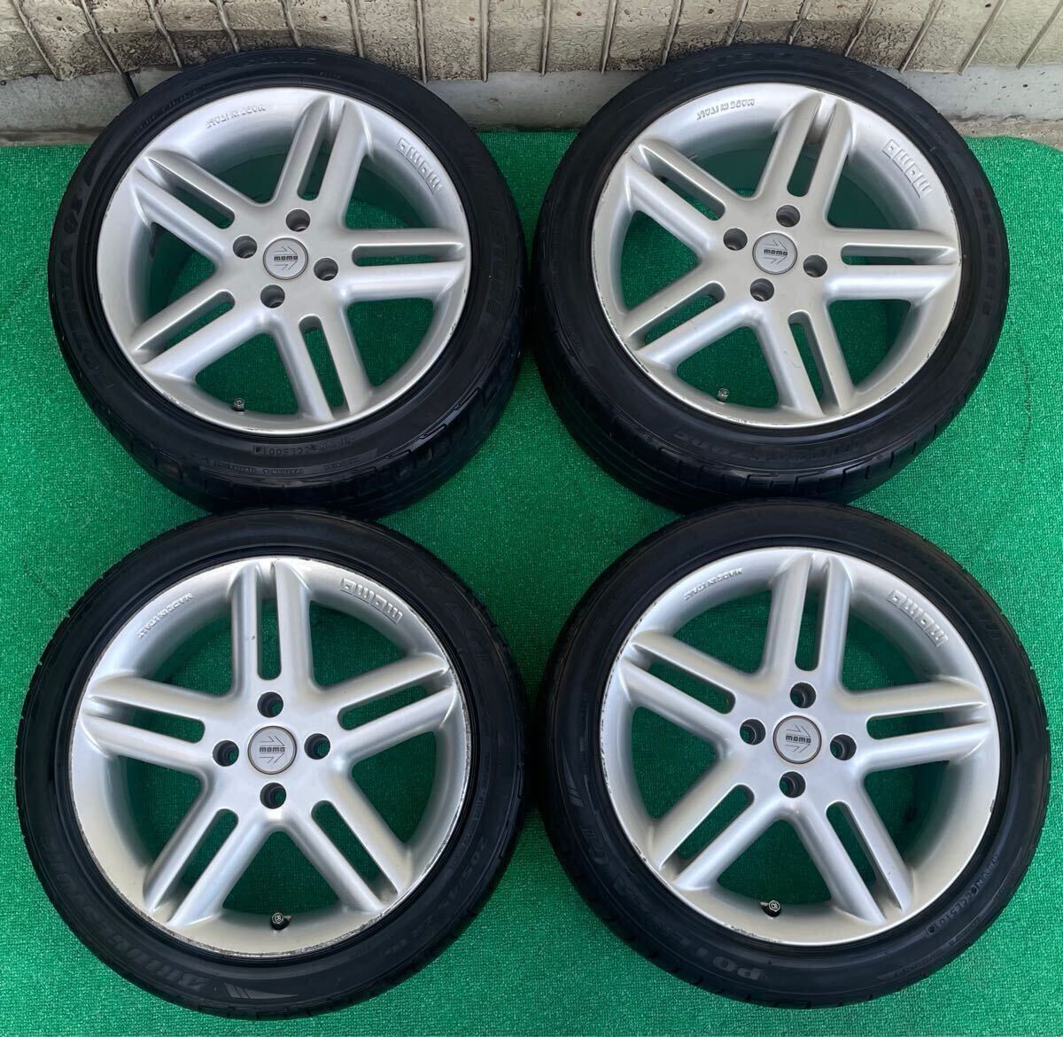 momo アロー モモ 中古タイヤホイール4本セット 185/45R15 4穴