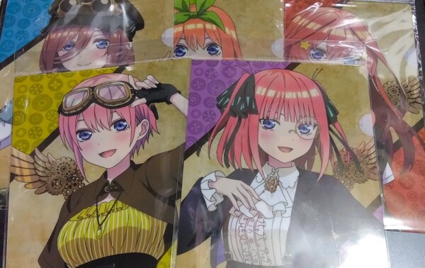 五等分の花嫁 最新ドンキホーテコラボスチームパンクA4クリアファイル五つ子