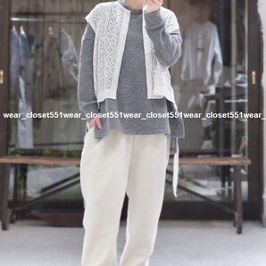 2022 美品journal standard luxeジャーナルスタンダードラックス☆ハーフリバークルーネックプルオーバー F グレー★22000円