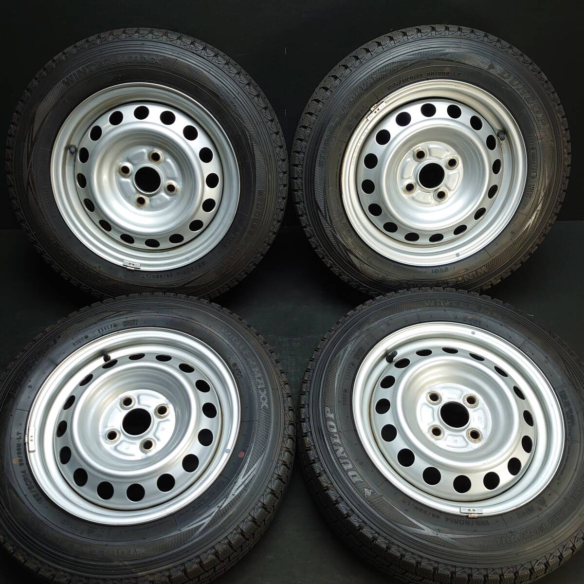 ★☆ トヨタ純正 ダンロップ 155/80R14 88/86N LT プロボックス サクシード PCD100/+39 #23837 ☆★