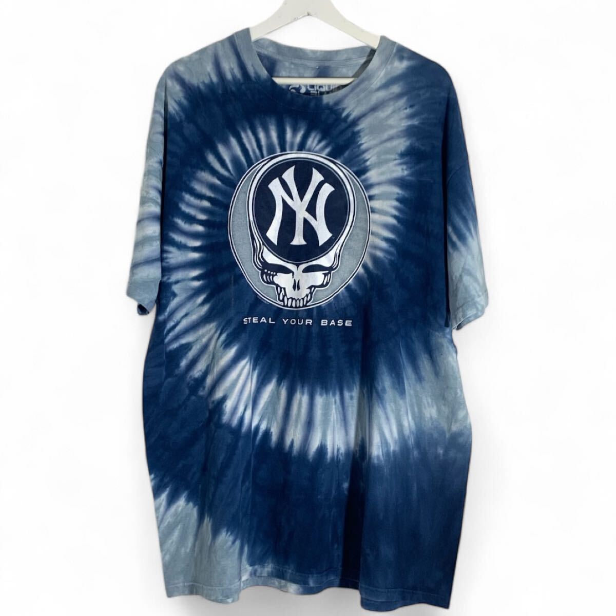 240531BRB161● Liquied Blue Greatful Dead size:XL グレートフルデット Tシャツ 半袖プリントTシャツ 半袖 タイダイ柄 バンドTシャツ