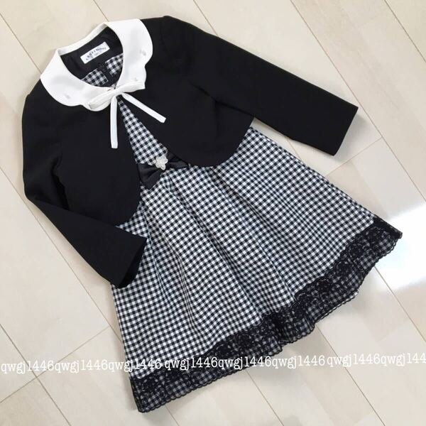 CHOPIN deux アンサンブルスーツ 3点セット 120cm フォーマルワンピース 七五三 発表会 結婚式 入学式 卒園式 女の子 キッズ ショパン