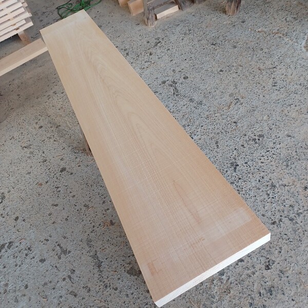 B-1771【146.2×25.3×3.5cm】 国産ひのき 板 カウンター 看板 棚板 一枚板 無垢材 桧 檜 DIY