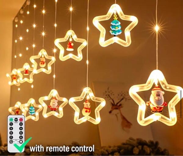 クリスマス イルミネーションライト 3m クリスマ飾り 星型 USB