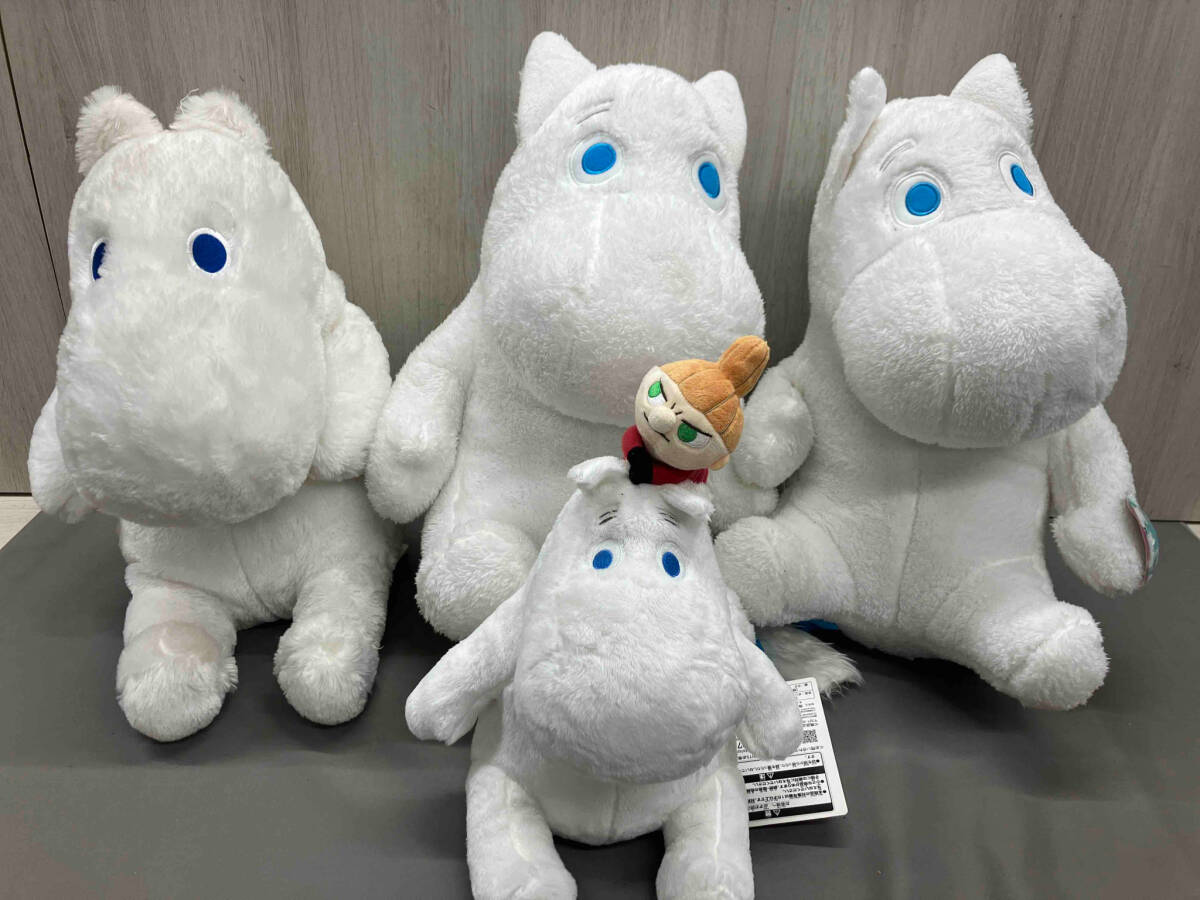【未使用】MOOMIN ムーミン一家 ホワイトぬいぐるみ 全4種セット タグ付き 未使用】MOOMIN ムーミン一家 ホワイトぬいぐるみ 全4種セット