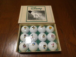 未使用品 ヴィンテージ ディズニーコレクション 12キャラクタープリントゴルフボール アメリカ製 Disney DOZEN Titlest GOLF BALLS