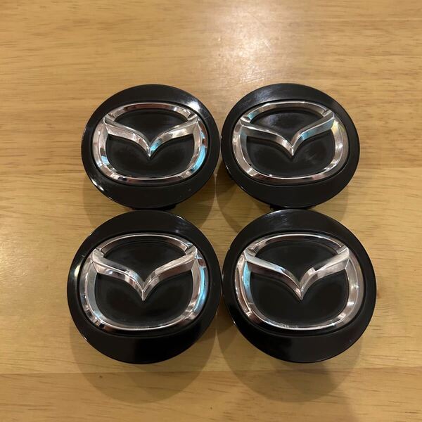 M034 マツダ 純正 センターキャップ 4個 外径57mm 黒 ブラック