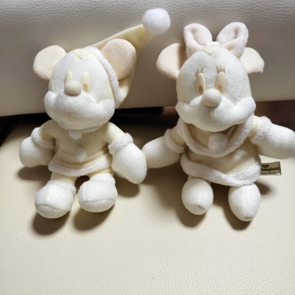 ディズニーランド TDL クリスマス ミッキー &ミニー ぬいぐるみバッジ