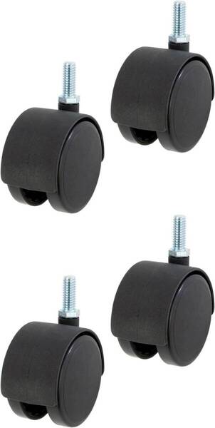 新品 送料無料 4個セット ドウシシャ ルミナス ネジ式 キャスター IHL-CSN2P ポール径25mm メタルラック 車輪 車