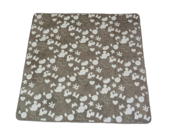 ふわかわ! ミッキーラグ 130x185cm BE 滑り止め ホットカーペットカバー ソフトタッチ