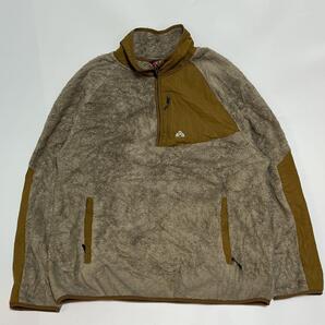 EMS ハーフジップ フリースプルオーバー XL キャメル ワンポイント HTK5285