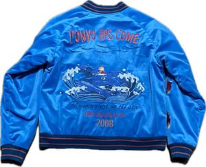 スタジオジブリ 崖の上のポニョ スカジャン サイズS ベロア 別珍  刺繍