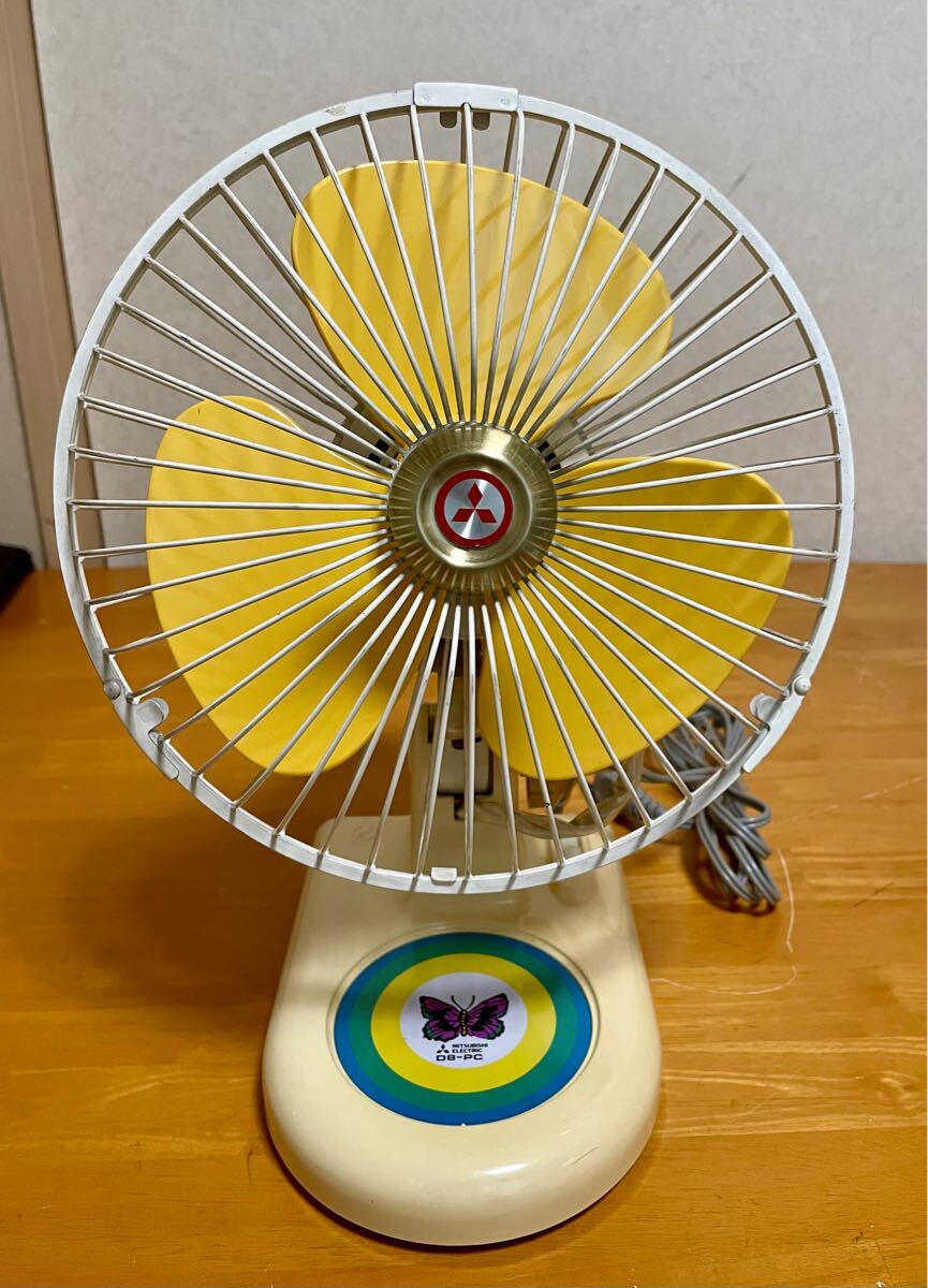 昭和レトロビンテージ三菱扇風機R35-Y2型 動作品箱付きオリーブ 昭和レトロビンテージ三菱扇風機R35-Y2型 動作品箱付きオリーブ