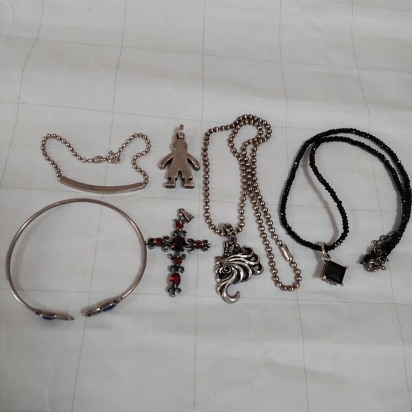 Lion Heart! SPEAR!ガーネットペンダント!ブレスレット925/Sterlingまとめ! アクセサリー