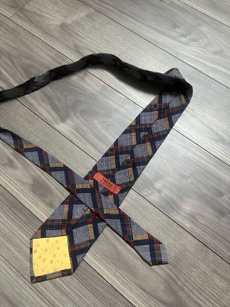 TAKEOKIKUCHI タケオキクチ ネクタイ ネイビー チェック ブリティッシュ レトロ トラッド クラシック 百貨店