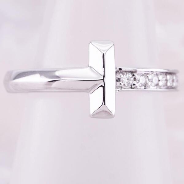 36385 ★Tiffany&Co.★ Tワン ダイヤリング 750WG 定価37万