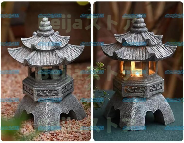日本の屋外庭園 ソーラーランタン 樹脂像 タイプ F 和風 四角 四足 灯篭 庭飾り ガーデン 置物 オブジェ 枯山水 盆栽造園 盆栽飾り 日本の屋外庭園 ソーラーランタン 樹脂像 タイプ F 和風 四角 四足 灯篭 庭飾り ガーデン 置物 オブジェ 枯山水 盆栽造園 盆栽飾り