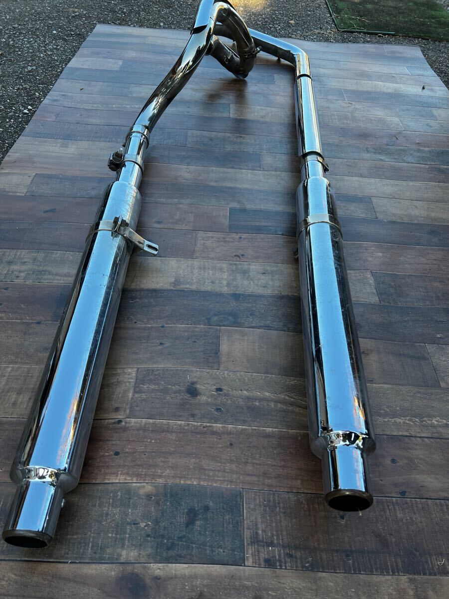 こたハーレー ソフテイル 2本出しマフラー エボ Amazon | ハーレー ターンアウトマフラー ソフテイル EVO FXD