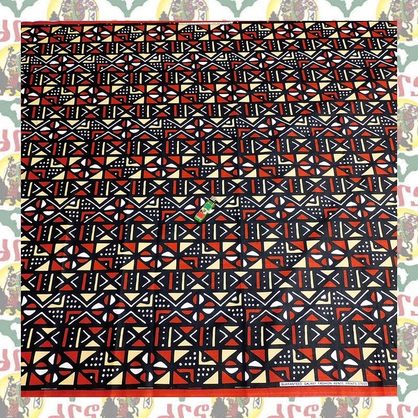 【SALE/270cm x 110cm/3ヤード】アフリカンプリント生地 barg-q63 アフリカ布 アフリカ生地 ゴールドプリント アンカラ キテンゲ パーニュ