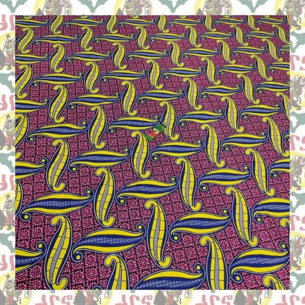 【SALE/180cm x 110cm/2ヤード】アフリカンプリント生地 afrifab-e87 アフリカ布 アフリカ生地 ゴールドプリント アンカラ キテンゲ