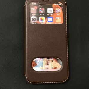 iPhone 14 Pro 窓付き 薄型 本革 手帳型ケース 新品