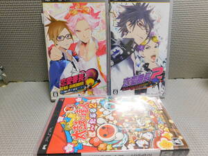 Rか023 送料無料 同梱不可 PSP 3本セット ・恋愛番長 命短し、恋せよ乙女 ・恋愛番長2 midnight lesson・太鼓の達人 ぽ~たぶる2