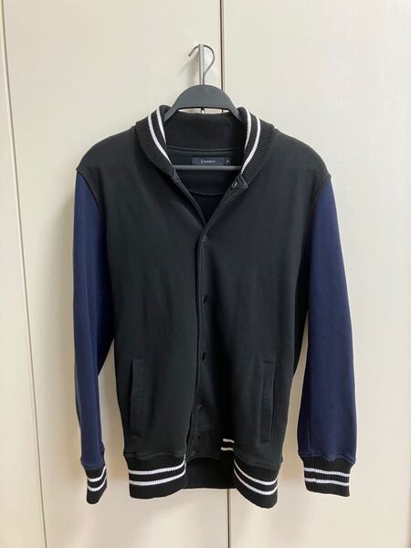 rage blue スタジャン サイズM ブラックネイビー スウェット 長袖ジャケット レイジブルー