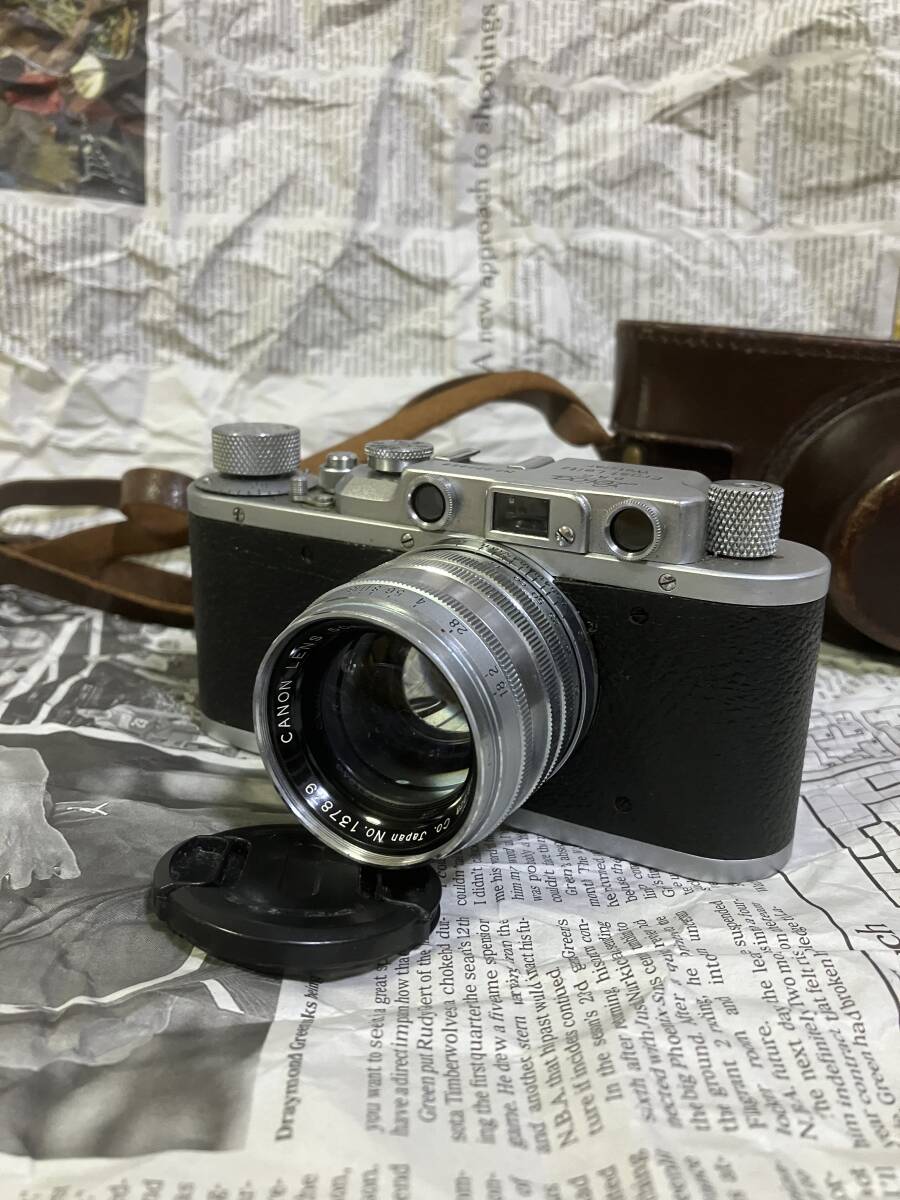 【美品】キヤノン　CANON　IID(改)　ボディ　純正本革速写ケース付き 美品】キヤノン 6L CANON VI-L Body 純正本革速写ケース付き