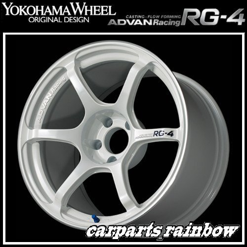 ★YOKOHAMA WHEEL ADVAN Racing RG-4 forJapaneseCars 17×9.5J 5/114.3 +50★WMR/レーシングホワイトメタリック★新品 1本価格★