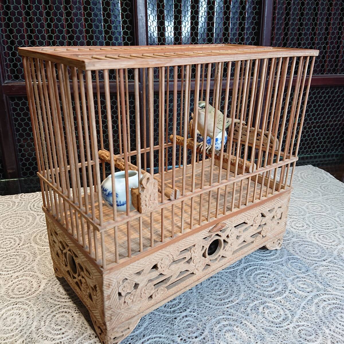 Yahoo!オークション -「鳥籠」(木工、竹工芸) (工芸品)の落札 Yahoo!オークション -「鳥籠」(木工、竹工芸) (工芸品)の落札