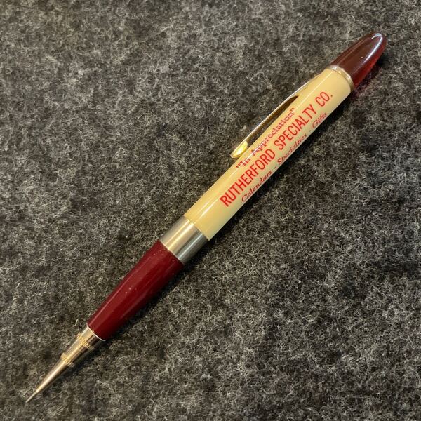 ヴィンテージ VINTAGE ビンテージ USA 回転式繰出シャーペン メカニカルペンシル ネブラスカ ギフト RUTHEFORD SPECIALTY 当時物 古い