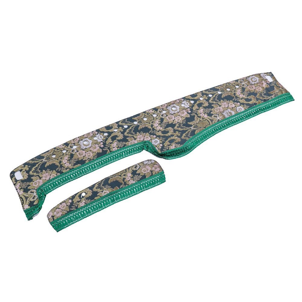 トラック用品 内装 金華山 花かご ダッシュマット グリーン いすゞ 07エルフ標準(ハイキャブ) H30/10~ センサー付き(120)【送料800円】