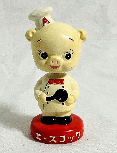 ☆エースコック◇こぶた◇復刻版☆首振り人形◇TOYS CLUB◇日本