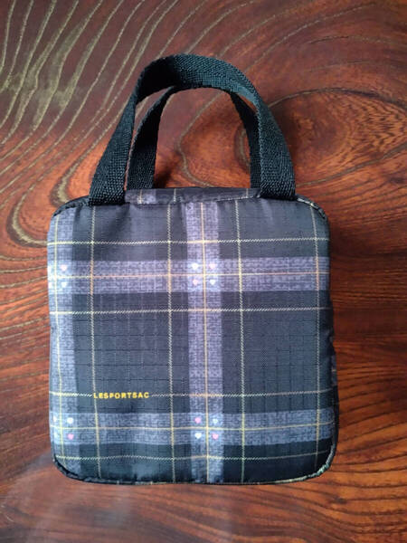 レスポートサック「BOX BAG AND TOTE」( 収納ポーチ付き エコバッグ ) チェック柄 ( F714 スウィートブレイドノワール ) 定価7千円