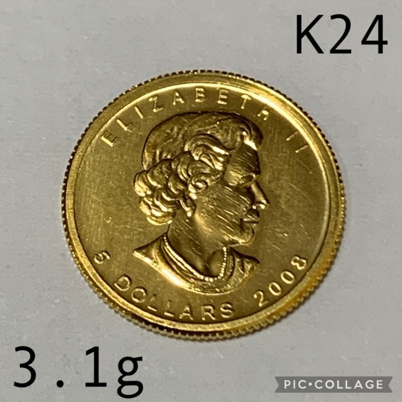 カナダ メイプルリーフ金貨 エリザベス2世 カナダ5ドル 純金 K24