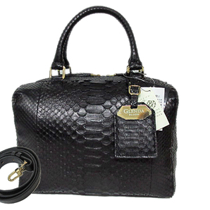 ダイヤモンドパイソン ハンドバック 2way 黒 展示品 在庫処分 B1546