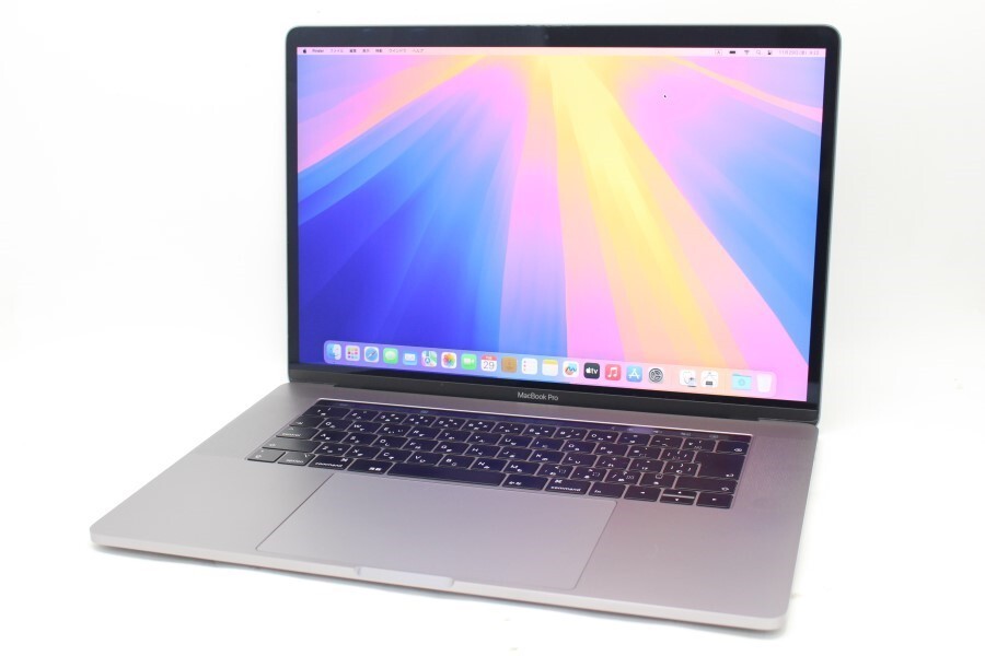 中古 2K 15.4型 Apple MacBook Pro A1990 グレー macOS 15 Sequoia 八世代 i7-8750H 16GB 512GB-SSD Radeon Pro 560X カメラ 無線 :1424m