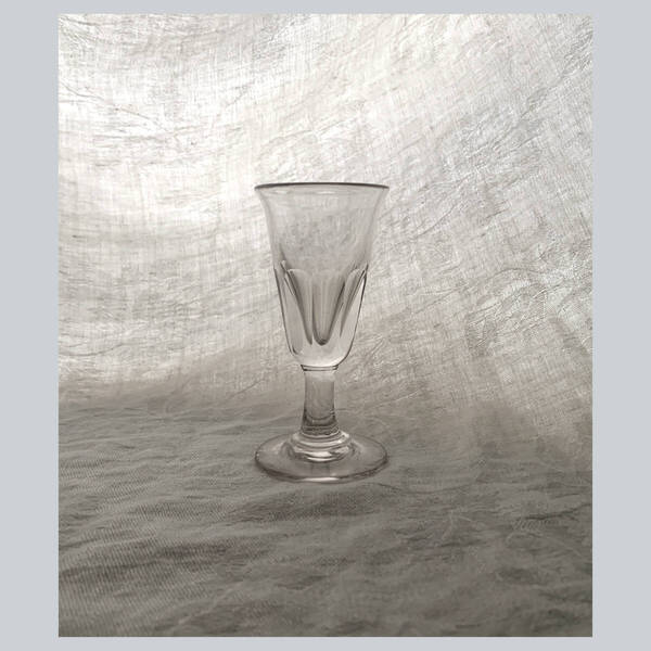 フランス 1900-20s トロンプルイユ 上底 パトロン グラス アペリティフ ショット アブサン 日本酒 猪口 剣先 皿 器 骨董 アンティーク 12
