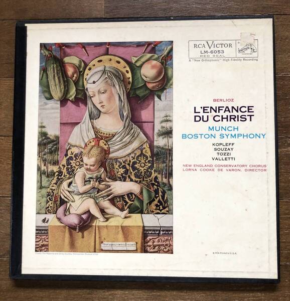 2LP-Box / Koopleff, Souzay, Tozzi, Valletti. Munch・Boston So / ベルリオーズ_オラトリオ「キリストの幼時」Op.25 全曲
