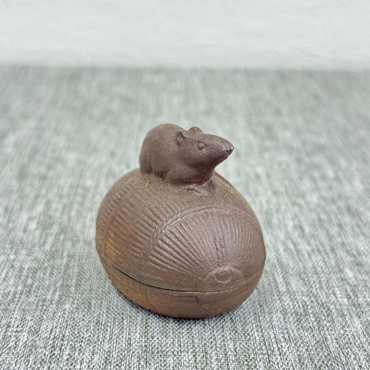 備前焼 ネズミ福 置物 陶芸 茶道具 (陶芸デザインの通販 備前焼 ネズミ福 置物 陶芸 茶道具 (陶芸デザインの通販